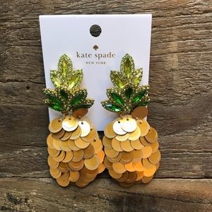 Kate Spade by the pool pineapple earrings